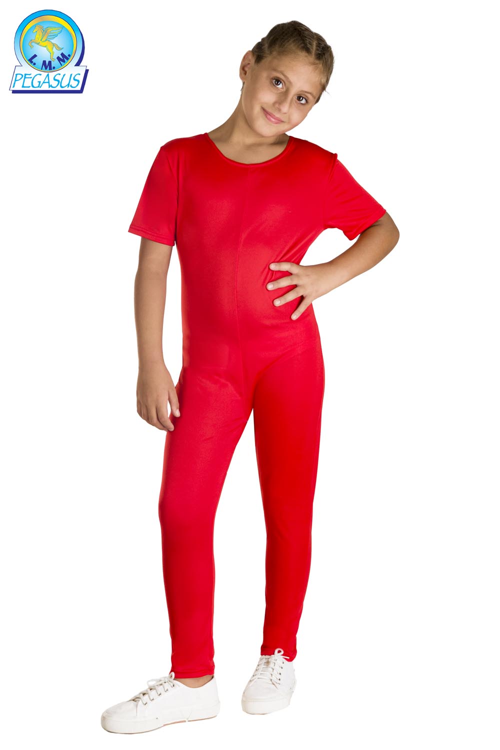 TUTA GIROCOLLO MEZZA MANICA ROSSA BAMBINA